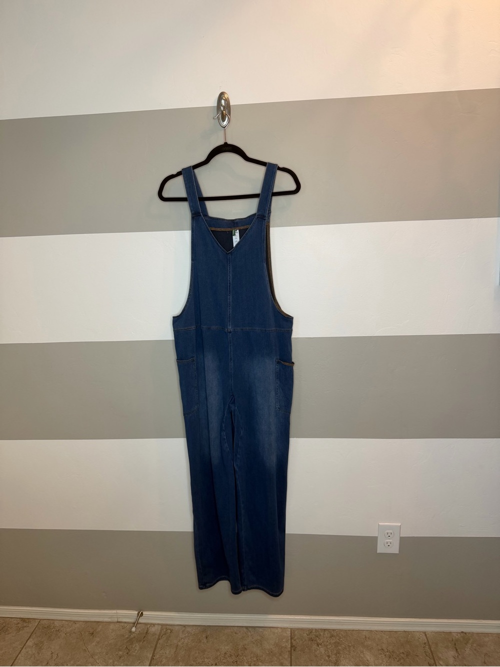 HALARA Denim-Style Jumpsuit - Blue